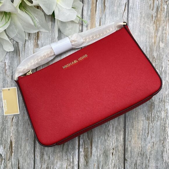 Michael Kors Jet Set Medium Saffiano Leather Crossbody Bag - Picture 1 of 14